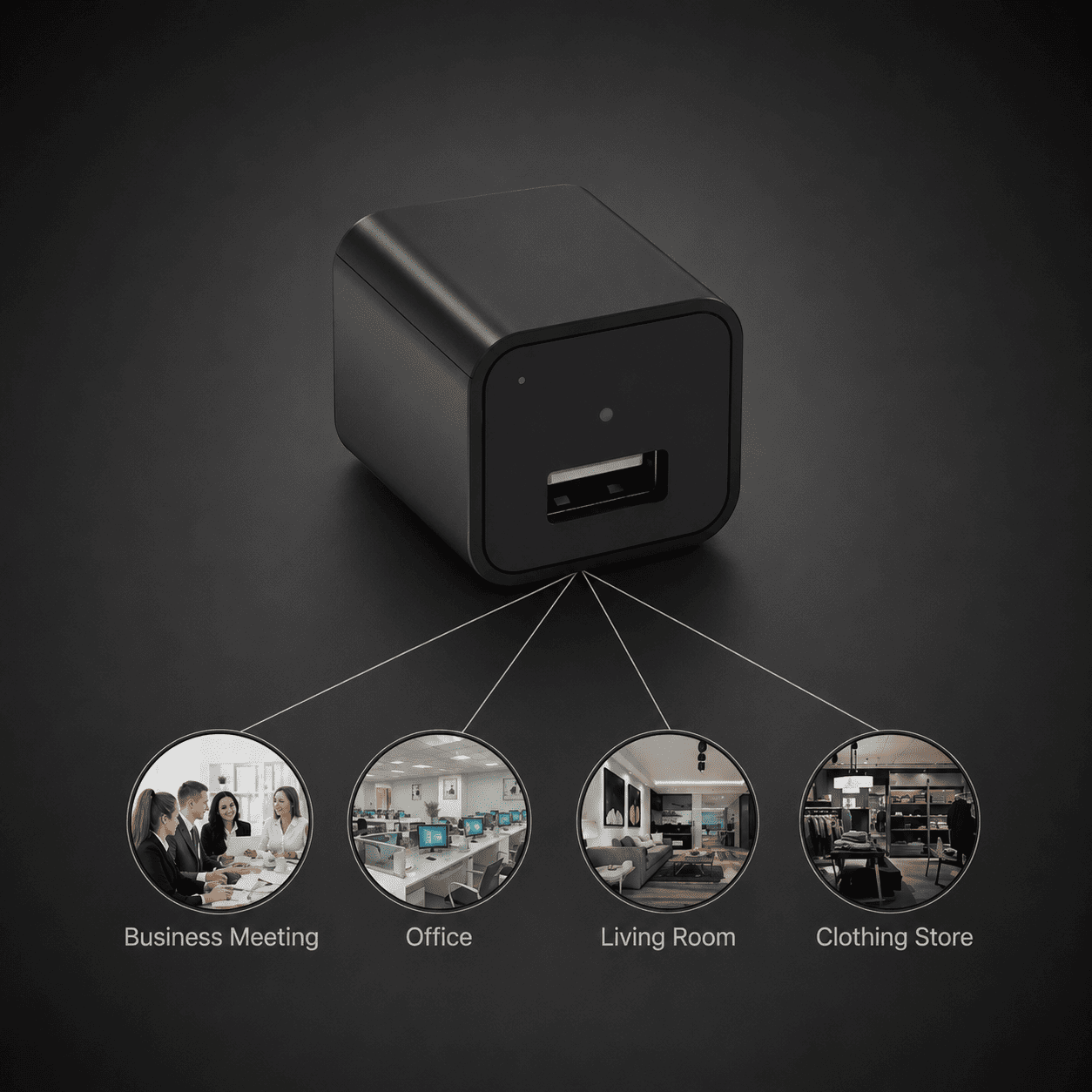 Cargador USB con cámara oculta HD - Imagen 2
