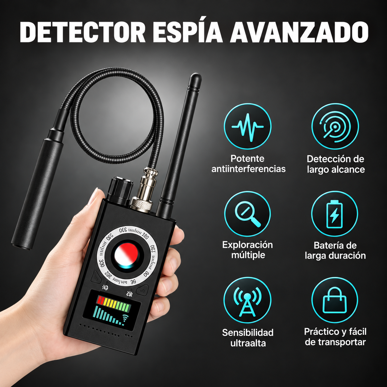 Detector de Radio Frecuencia y cámaras ocultas - Imagen 3