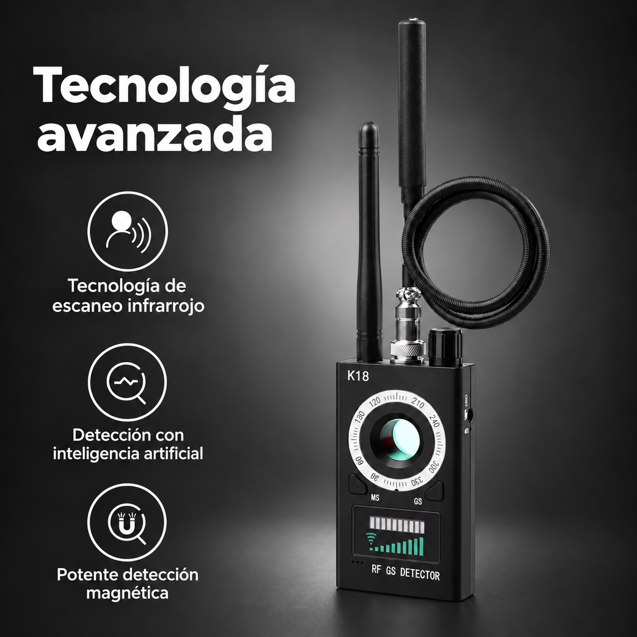 Detector de Radio Frecuencia y cámaras ocultas - Imagen 2
