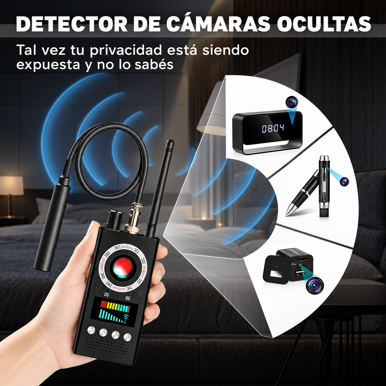 Detector de Radio Frecuencia y cámaras ocultas - Imagen 4