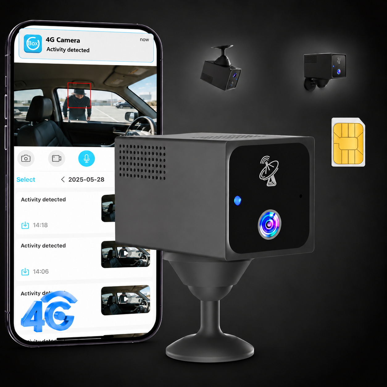 Cámara 4G con radar IA de detección de movimiento